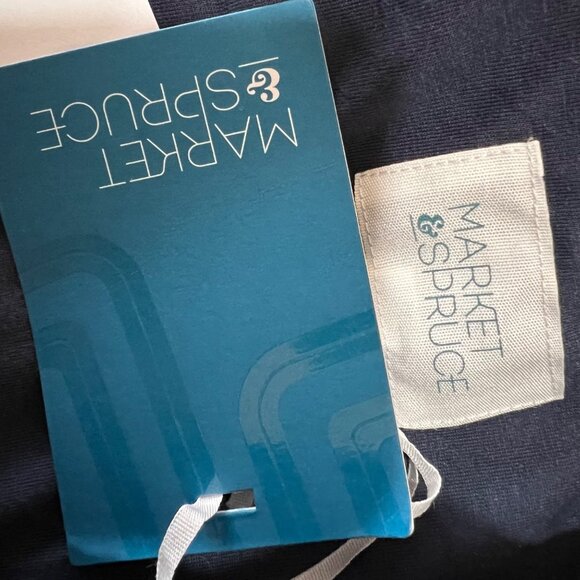 Market & Spruce Diamond Quilted Sleeveless Vest Navy Blue Size Medium NWT - Picture 9 of 11